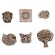 Set of 6 Piece New Mix Wooden Printing Block