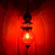 Maroon Pumpkin Glass Wall Lamp