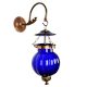 Melon Shaped Cobalt Blue Lamp