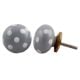 Grey White Polka Dot Cabinet Knob