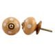 Mustard White Polka Ceramic Almirah Knob