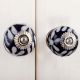 Navy Blue Etched Ceramic Knob-08