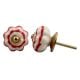 Cream Red Medium Knob