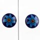 Light Blue Floral Ceramic Bulb Knob