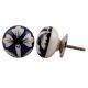 Navy Blue Flower Knob