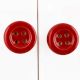 Red Ceramic Button Knob