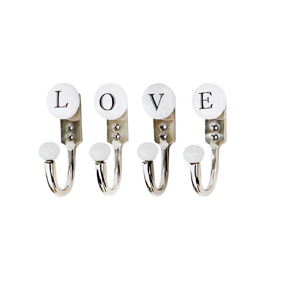 LOVE White & Black Alphabet Hooks (Combo Pack)