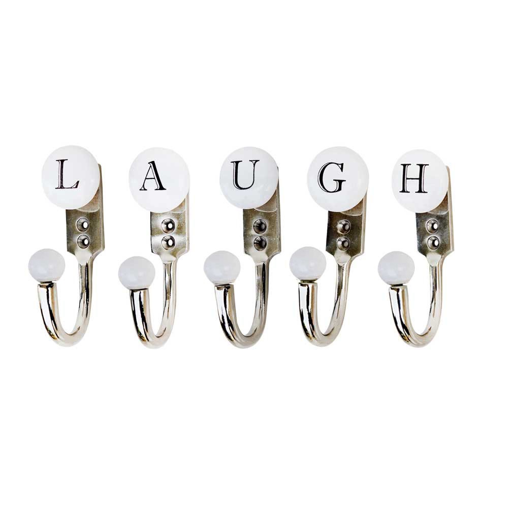 LAUGH White & Black Alphabet Hooks (Combo Pack)