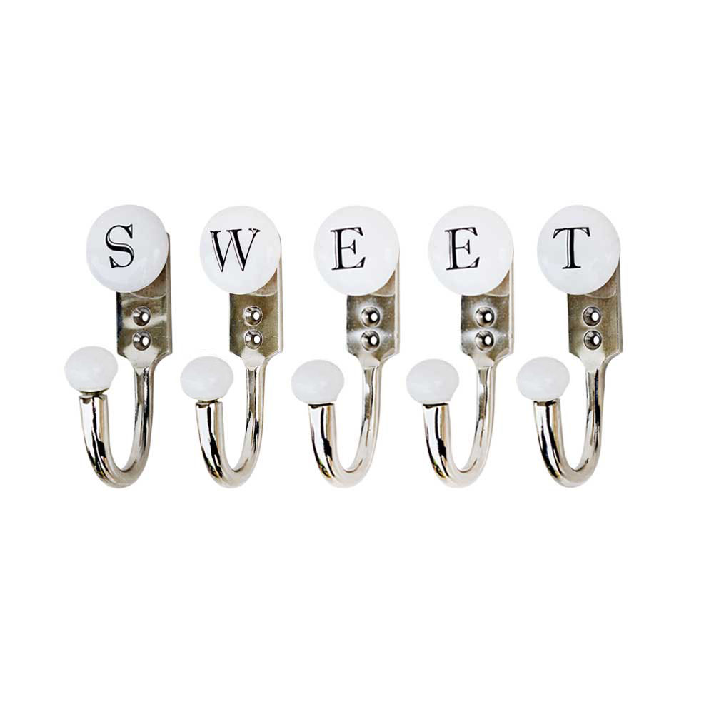 SWEET White & Black Alphabet Hooks (Combo Pack)