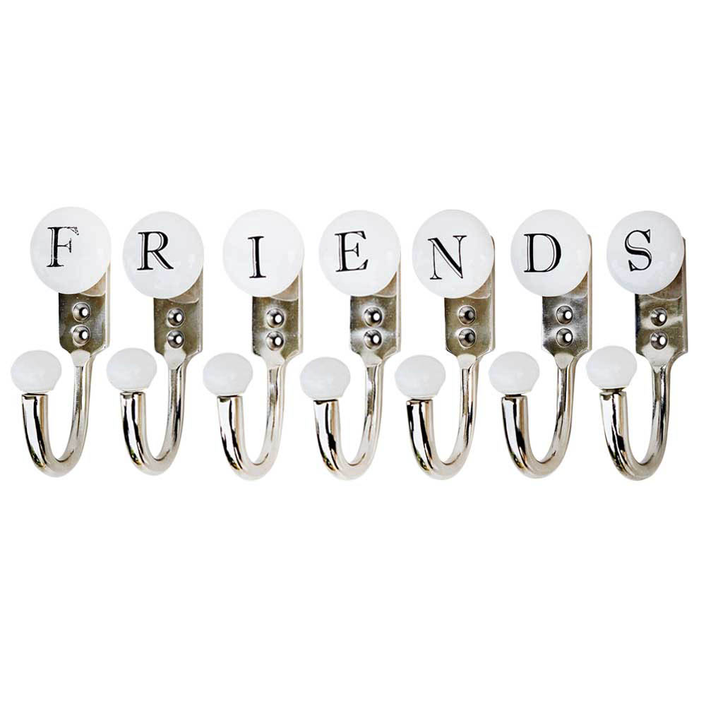 FRIENDS White & Black Alphabet Hooks (Combo Pack)