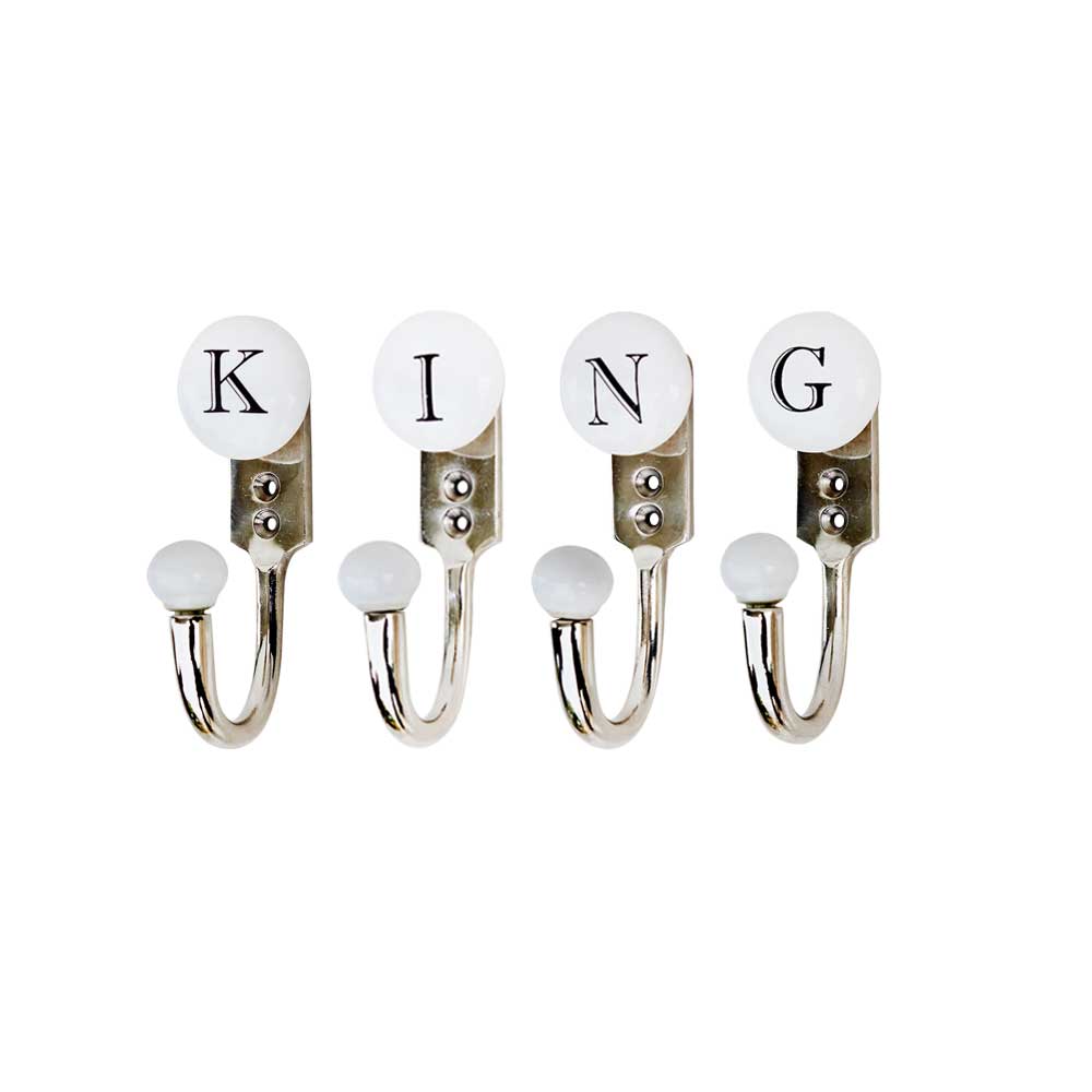 KING White & Black Alphabet Hooks (Combo Pack)