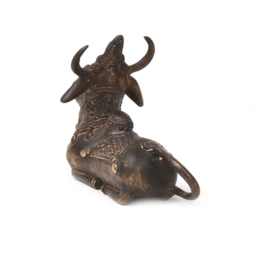 Bronze Sitting Bull Dhokra Art Sculpture