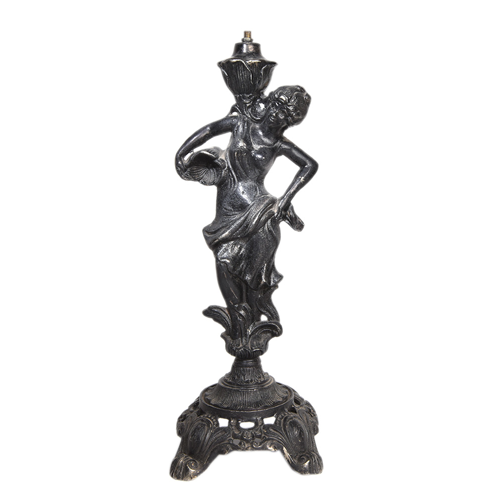 Beautiful Metal Lady Statue Table Lamp