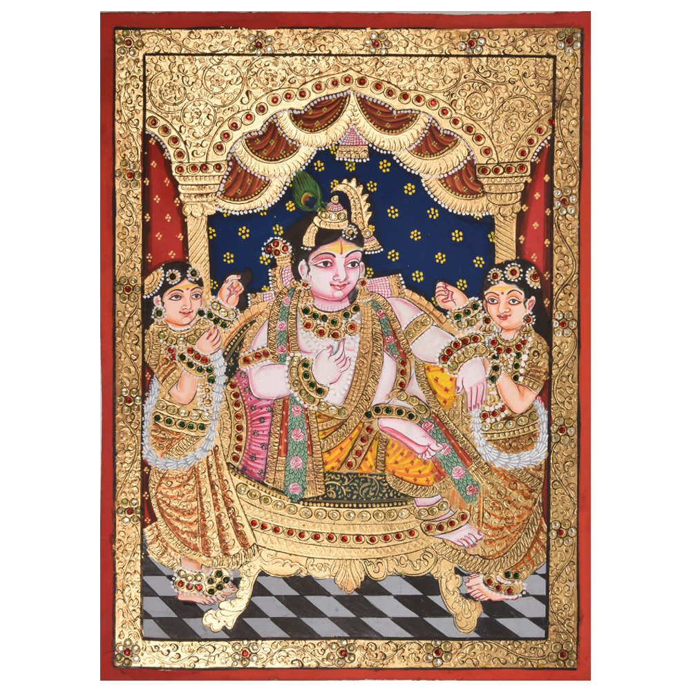 Tanjore Painting Of Krishna