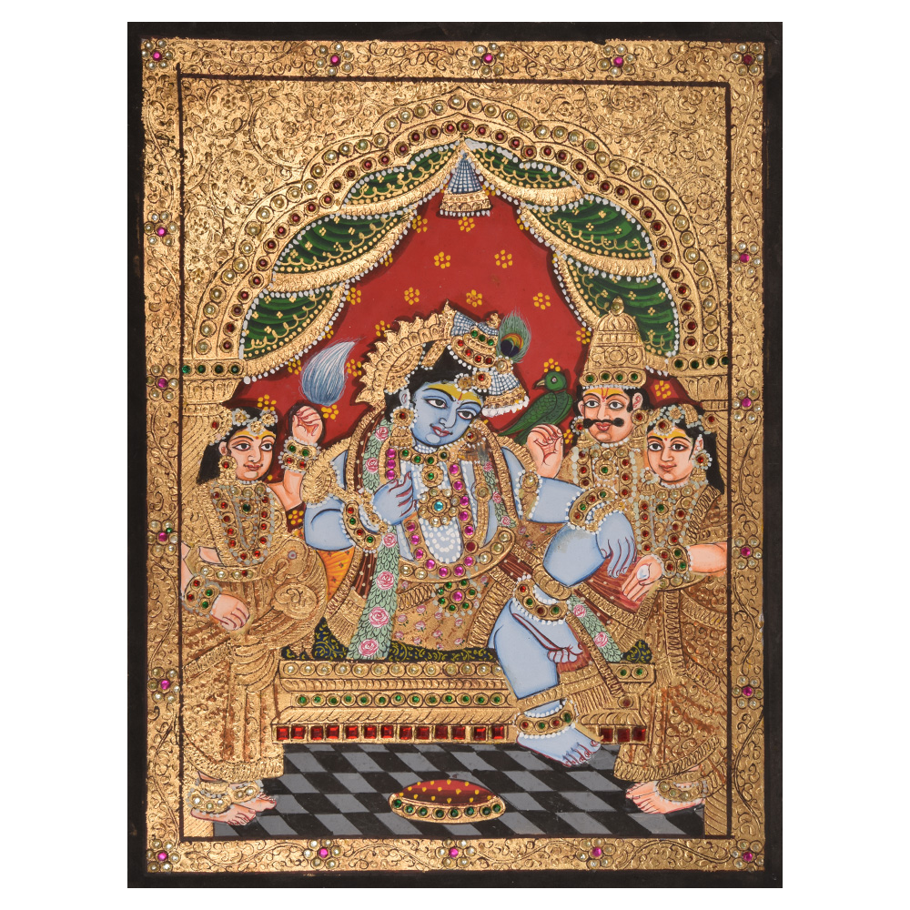 Darbar Krishna Tanjore Painting