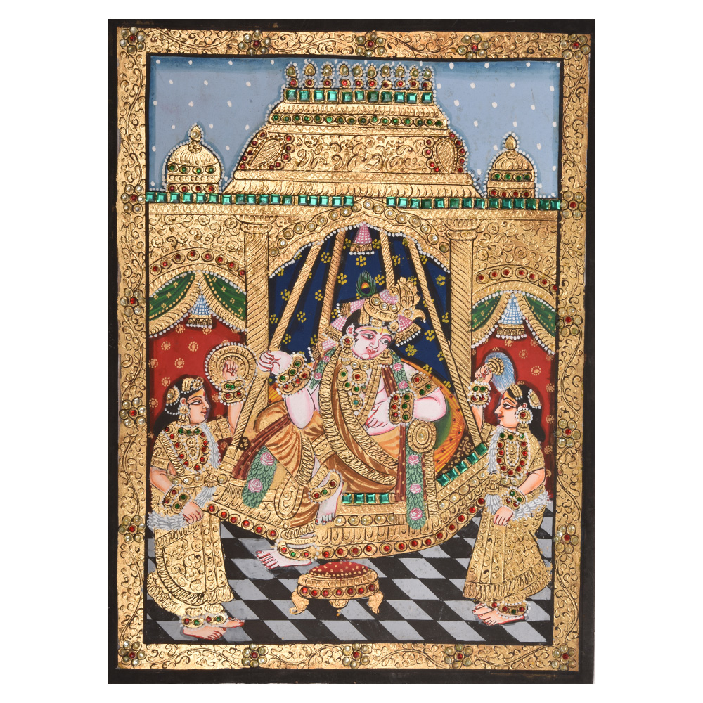 Lord Krishna Sitting Painting