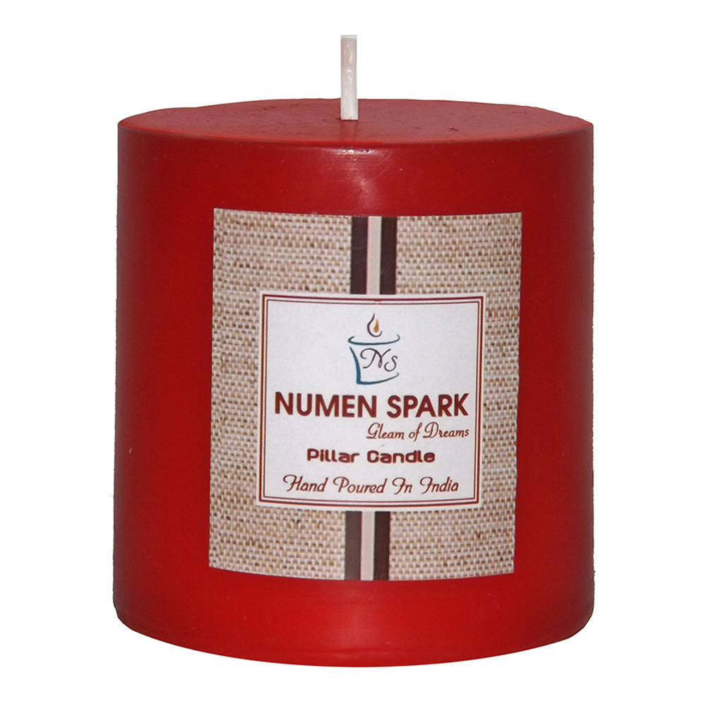 Amour Rose Scented Smooth Pillar Candle (3" X 3")
