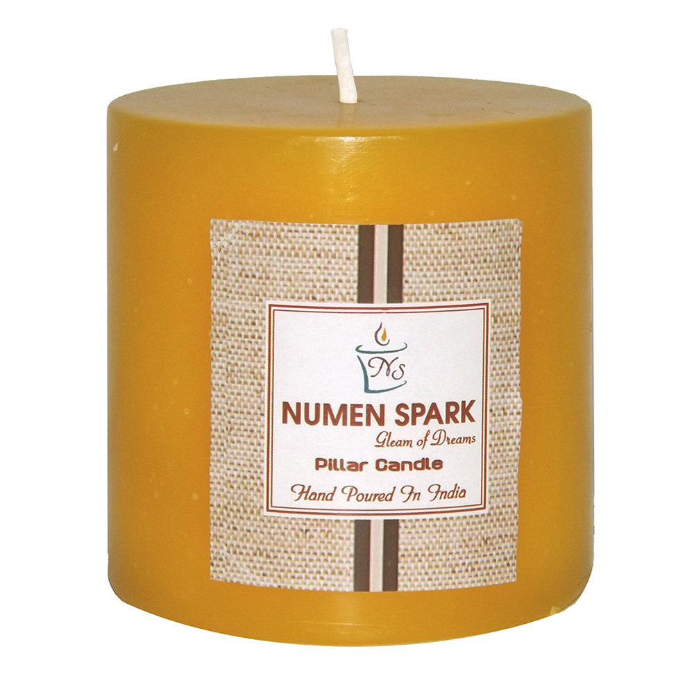 Antique Sandalwood Scented Smooth Pillar Candle (3" X 3")