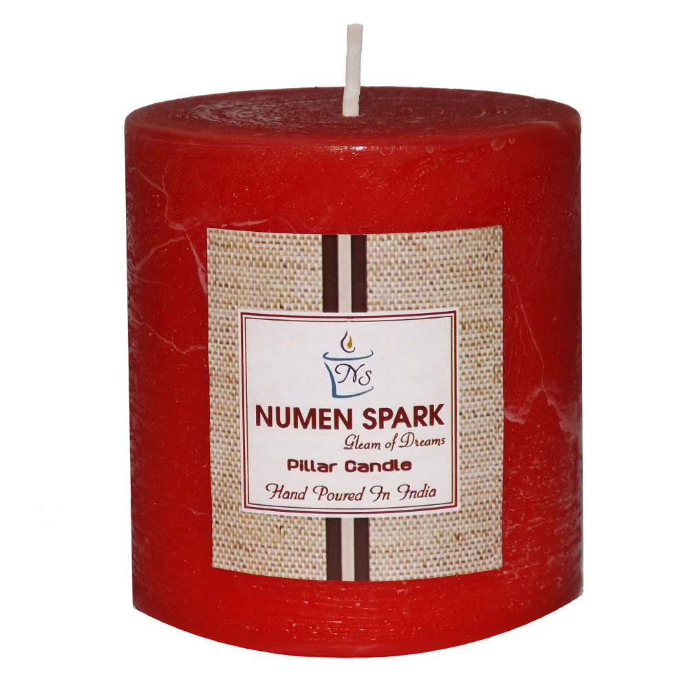 Amour Rose Scented Rustic Pillar Candle (3" X 3")