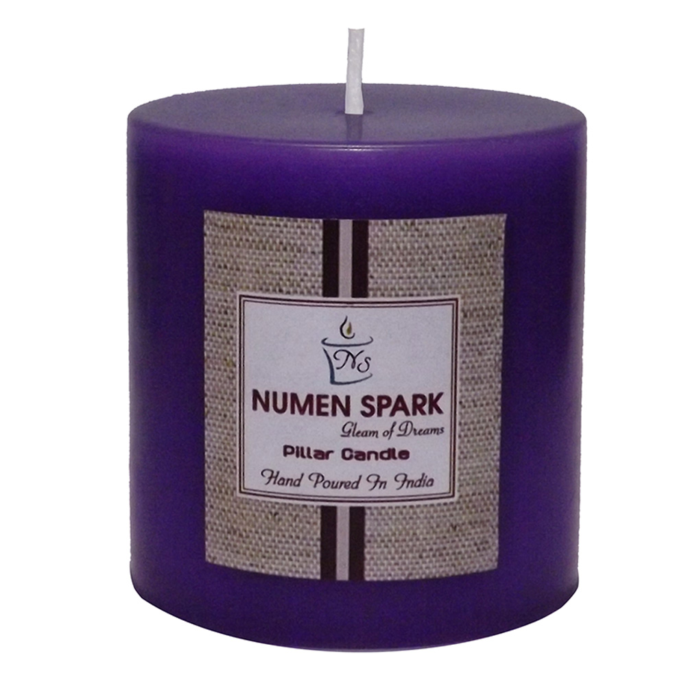 True Lavender Scented Smooth Pillar Candle (3" X 3")