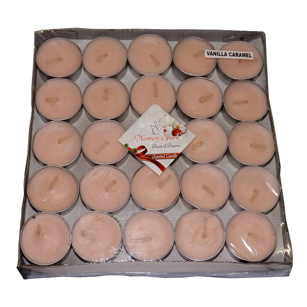Vanilla Caramel Tea-Light Candle (Pack of 50)