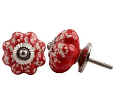 Red Etched Melon Knob