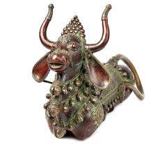 Brass Metal Decor of Nandi Bull