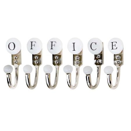 OFFICE White & Black Alphabet Hooks (Combo Pack)