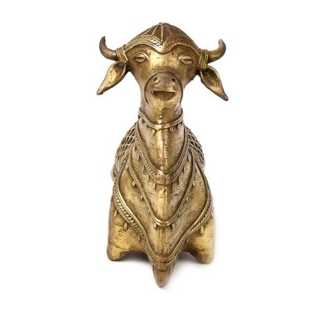 Auspicious Golden Bull Bronze Statue