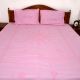 Pink Cotton Embroidered Bedcover