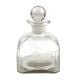 Square Shaped Leaf Decorative Glass Bottle