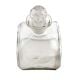 Square Shaped Leaf Decorative Glass Bottle