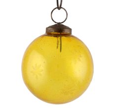 Yellow Round Star Cut Christmas Hanging Online