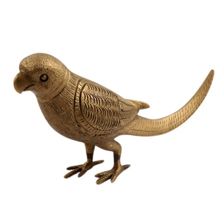 Bronze Brass Parrot Statue