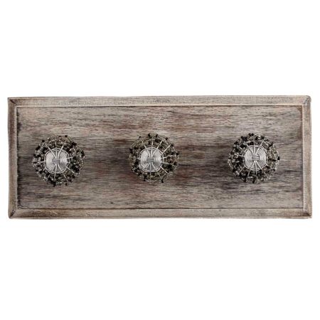 Glass Bead Wire Wooden Hooks