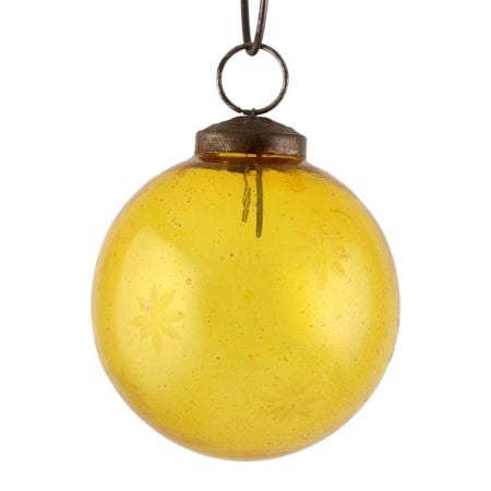 Yellow Round Star Cut Christmas Hanging Online