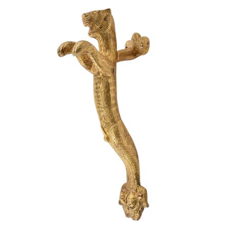 Brass Tiger Design Door Handle