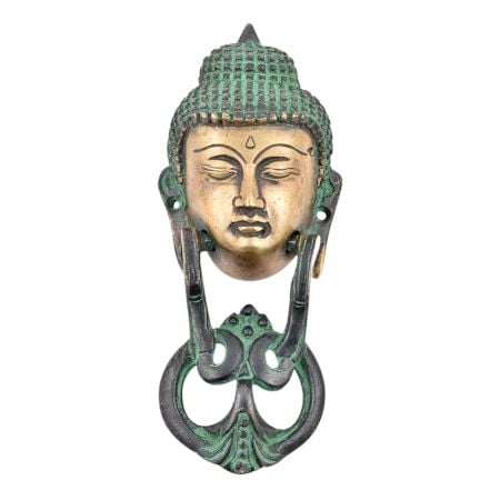 Brass Buddha Face Door Knocker
