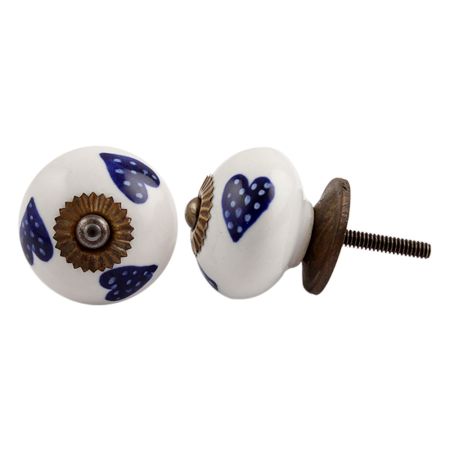 Navy Blue Heart Knob
