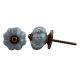 Grey Etched Ceramic Melon Knob