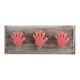 Pink Resin Fingers Wooden Hooks