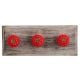 Red Rexine Wire Wooden Hooks