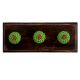 Green Rexine Wire Wooden Hooks