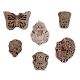 Set of 6 Piece New Mix Wooden Printing Block