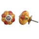 Brown Red Flower Knob