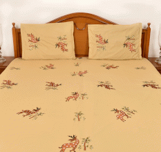 Deer Pattern Handmade Bedsheet