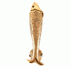 Golden Fish Shaped Brass Door Handle
