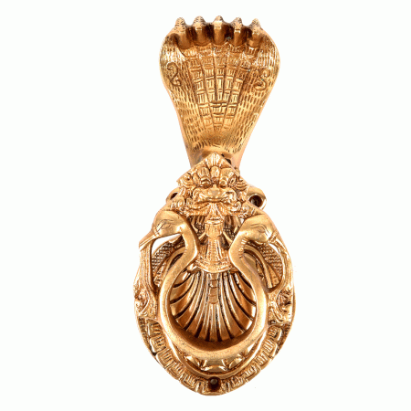 Golden Sheshnag Bronze Door Knocker