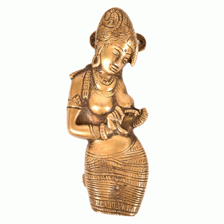 Bronze Lady Decorative Door Handle