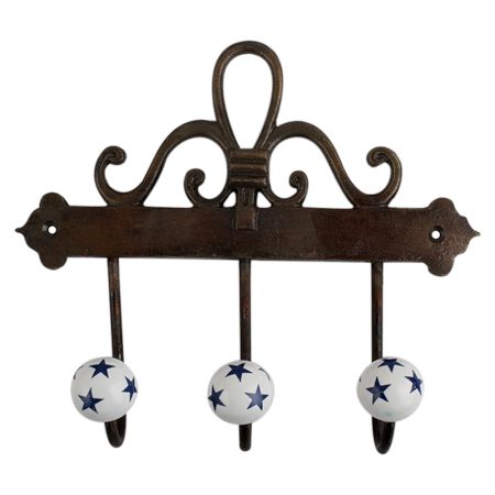 Blue Star Ceramic Iron Hooks